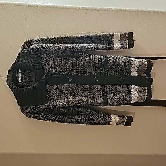 Sweater size L women's grey & white - Picture 3 of 4